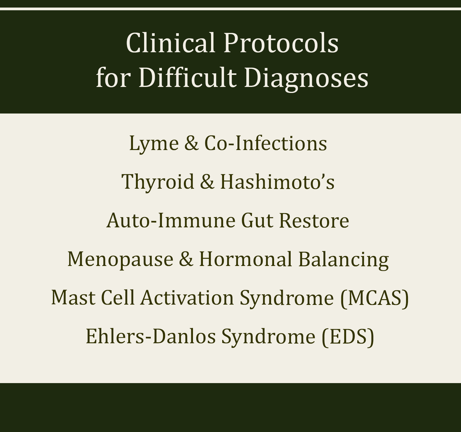 Clinical Protocols for Difficult Diagnoses
