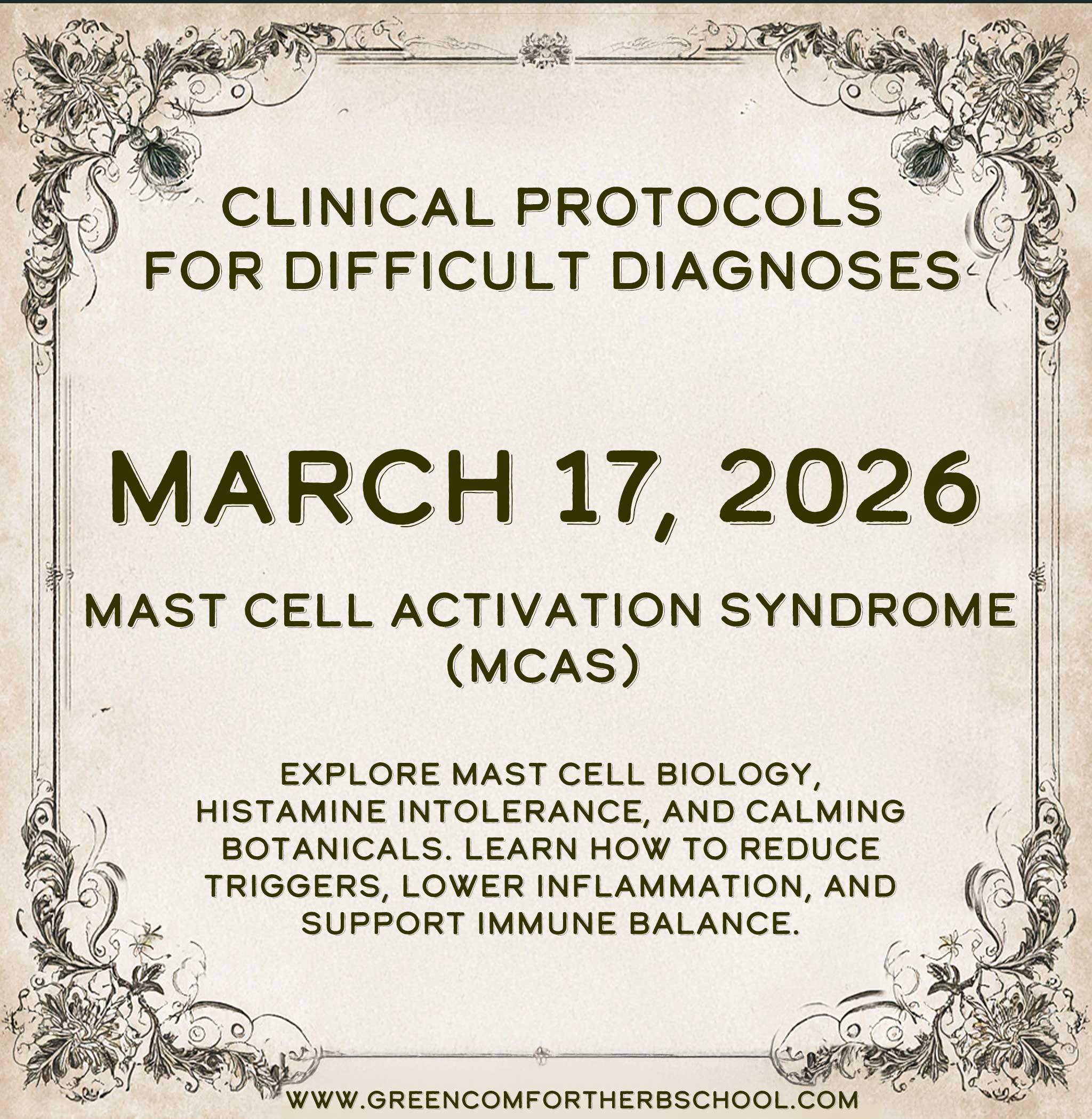 March 17, 2026 — Mast Cell Activation Syndrome (MCAS) image 0